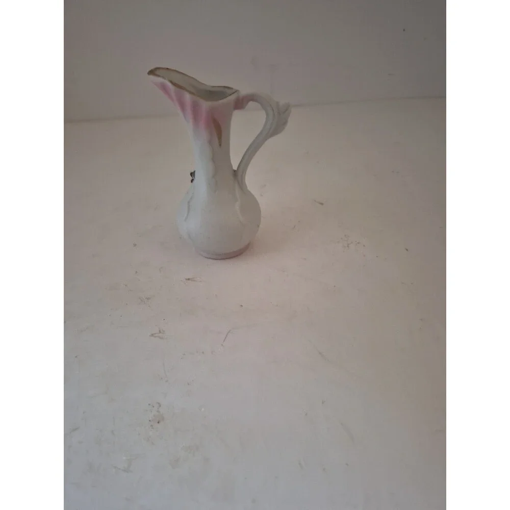 Vintage Capodimonte Style Mini Small Italian Colorful Painted Vase Pitcher